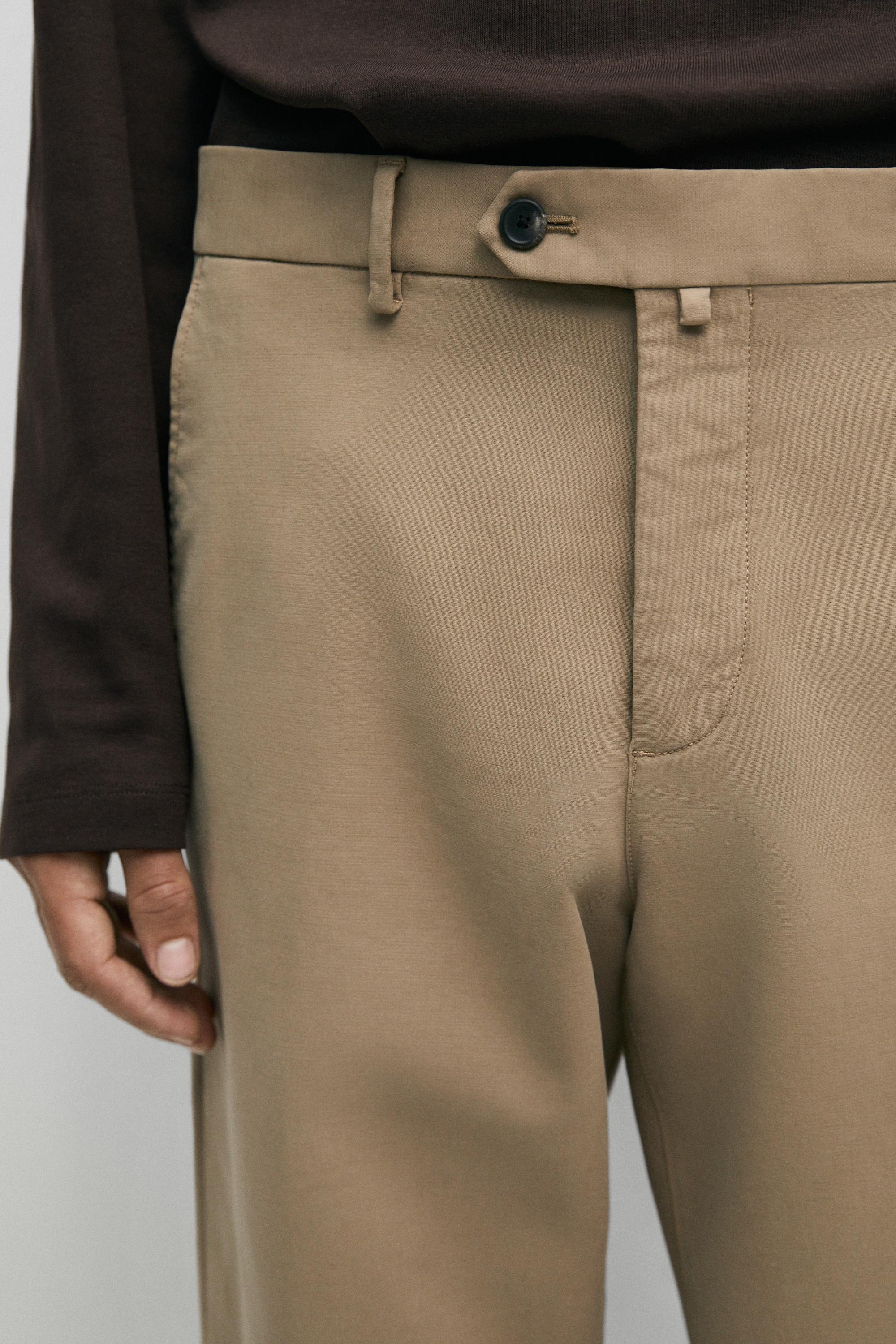 100% cotton slim fit pants